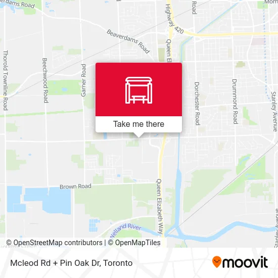 Mcleod Rd + Pin Oak Dr map