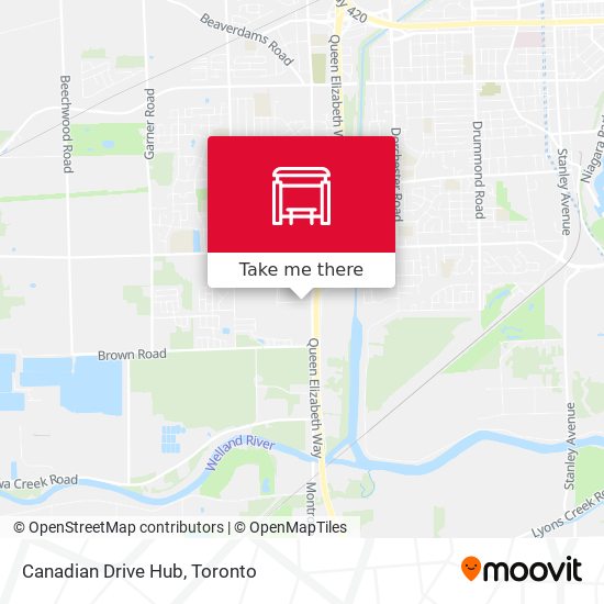 Canadian Drive Hub map