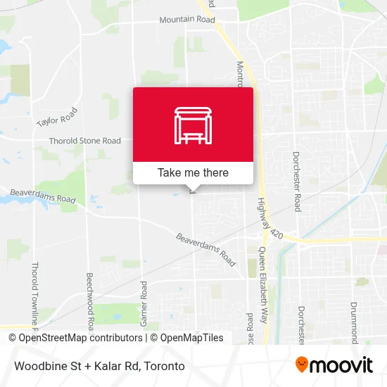 Woodbine St + Kalar Rd map