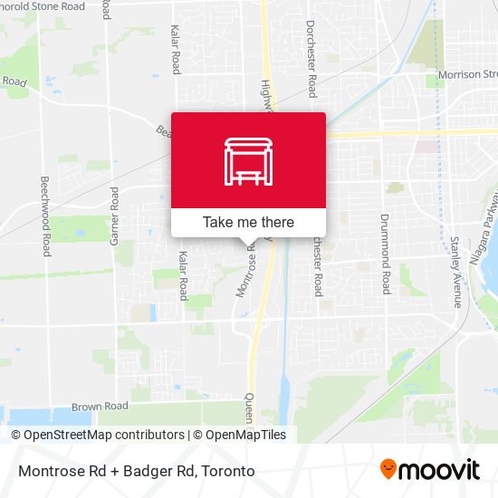 Montrose Rd + Badger Rd map