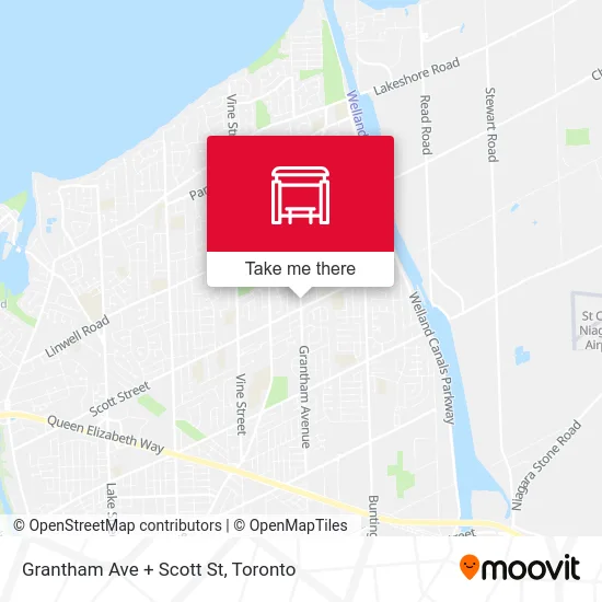 Grantham Ave + Scott St map