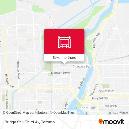 Bridge St + Third Av map