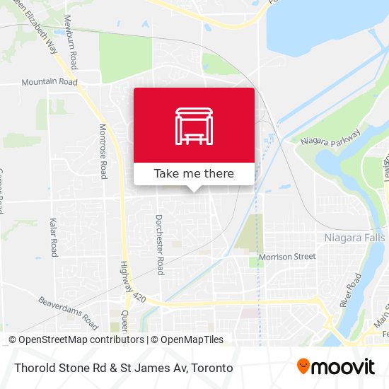 Thorold Stone Rd & St James Av map