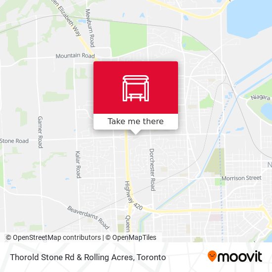 Thorold Stone Rd & Rolling Acres map