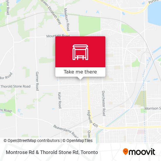 Montrose Rd & Thorold Stone Rd map