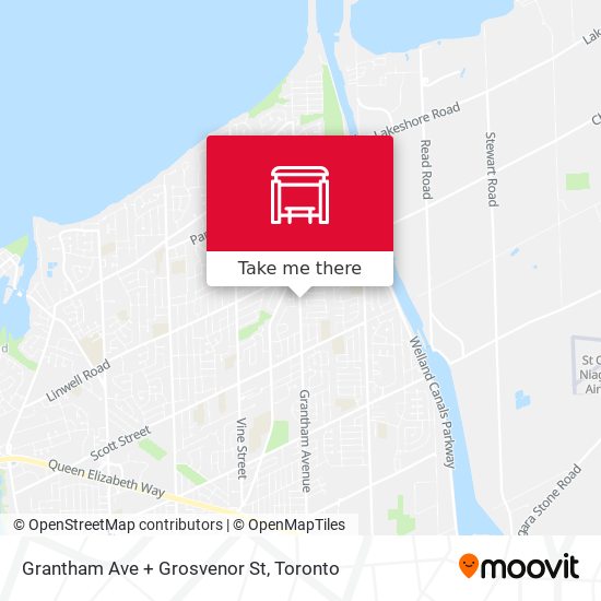 Grantham Ave + Grosvenor St map