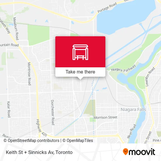 Keith St + Sinnicks Av map