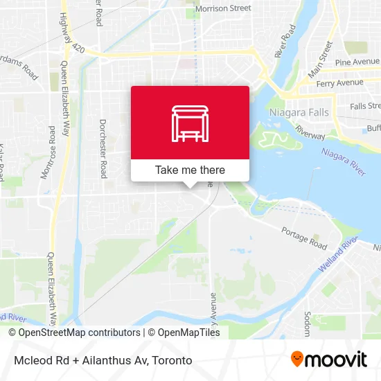 Mcleod Rd + Ailanthus Av map