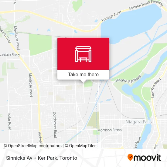 Sinnicks Av + Ker Park map