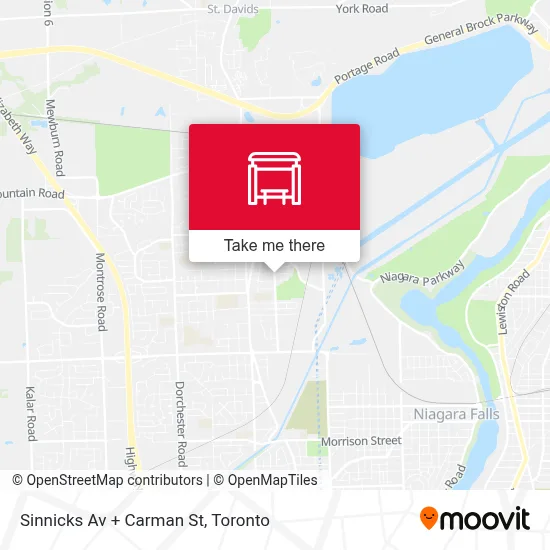 Sinnicks Av + Carman St map