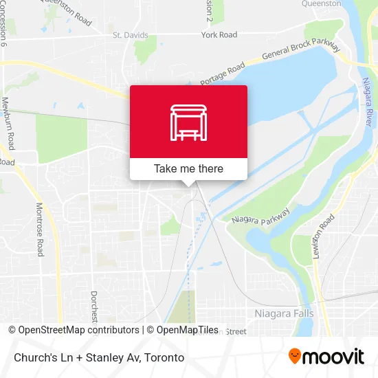 Church's Ln + Stanley Av map
