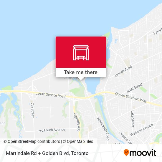 Martindale Rd + Golden Blvd map