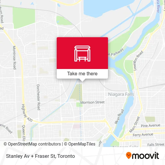 Stanley Av + Fraser St map