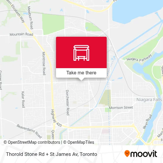 Thorold Stone Rd + St James Av map