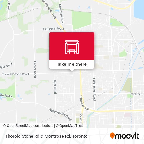 Thorold Stone Rd & Montrose Rd map