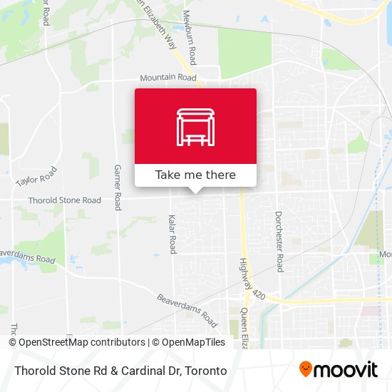Thorold Stone Rd & Cardinal Dr map