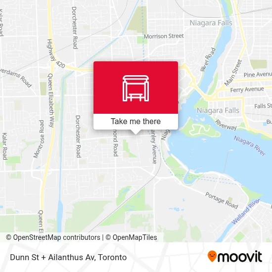 Dunn St + Ailanthus Av map