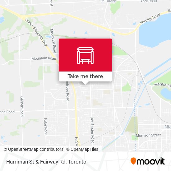 Harriman St & Fairway Rd map