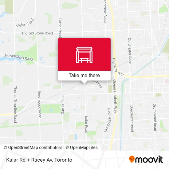 Kalar Rd + Racey Av map