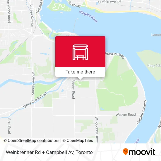 Weinbrenner Rd + Campbell Av map