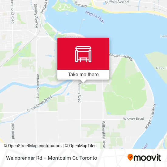 Weinbrenner Rd + Montcalm Cr map