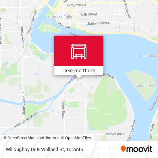 Willoughby Dr & Welland St map