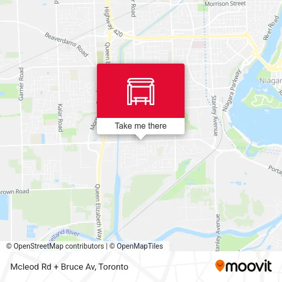 Mcleod Rd + Bruce Av map