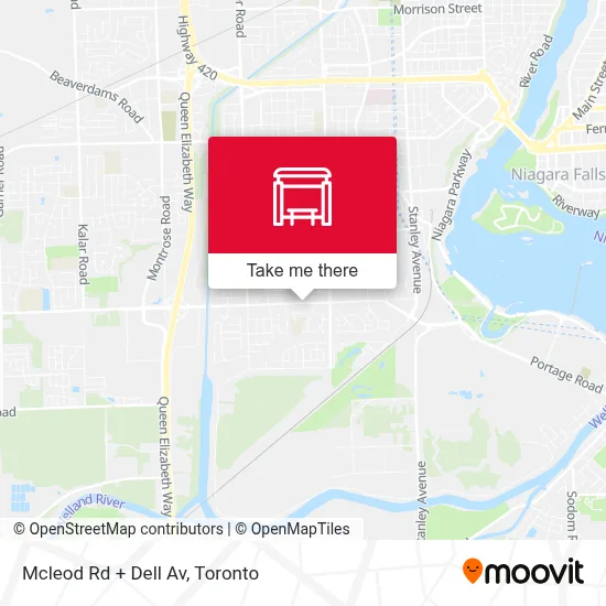 Mcleod Rd + Dell Av map