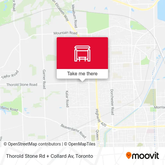 Thorold Stone Rd + Collard Av map
