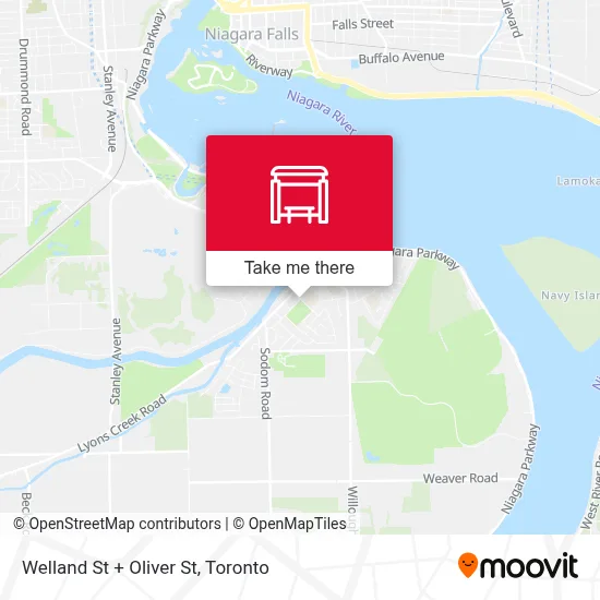 Welland St + Oliver St map