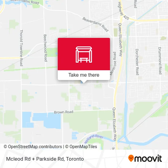 Mcleod Rd + Parkside Rd map