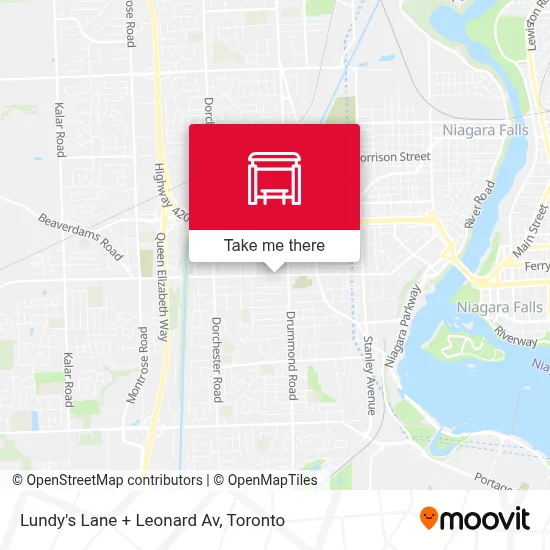 Lundy's Lane + Leonard Av map