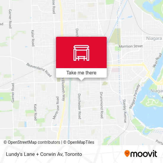 Lundy's Lane + Corwin Av map