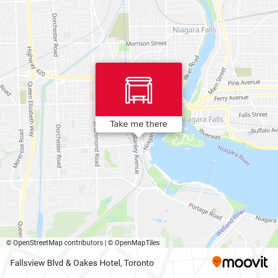 Fallsview Blvd & Oakes Hotel map