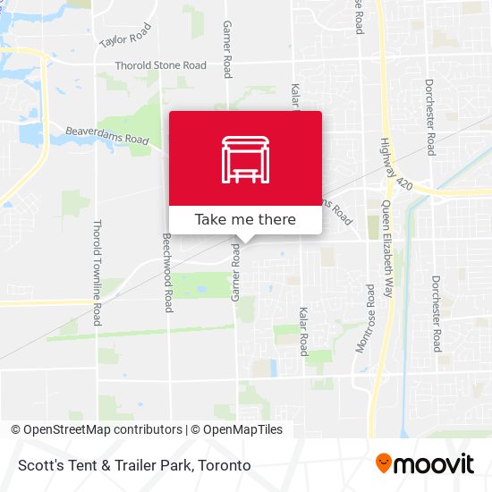 Scott's Tent & Trailer Park map