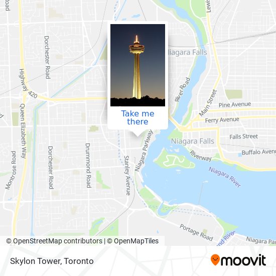 Skylon Tower map