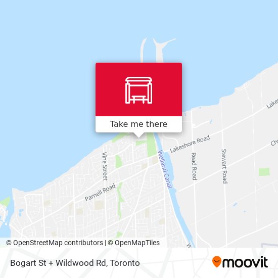 Bogart St + Wildwood Rd map