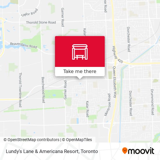 Lundy's Lane & Americana Resort map