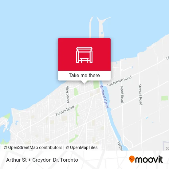 Arthur St + Croydon Dr map