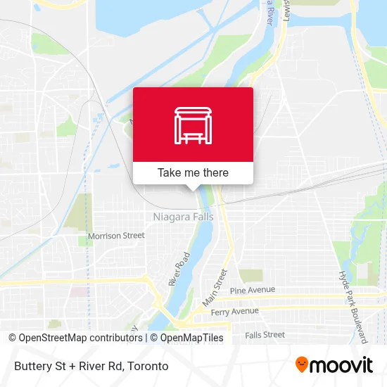 Buttery St + River Rd map