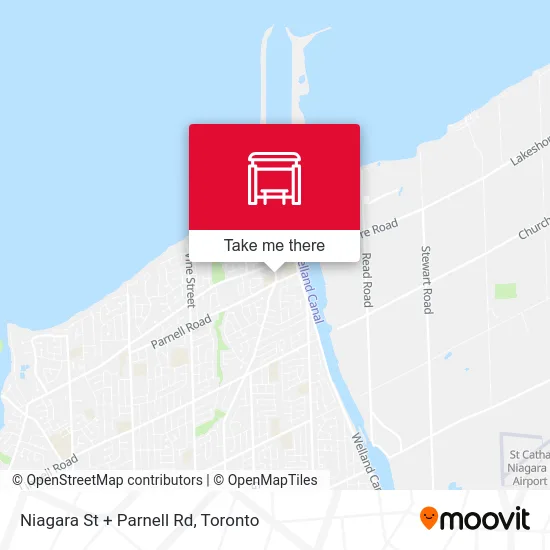Niagara St + Parnell Rd map