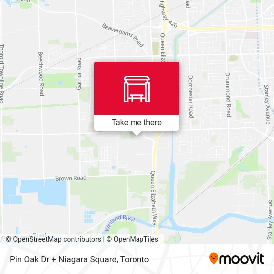 Pin Oak Dr + Niagara Square map