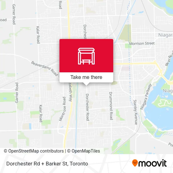 Dorchester Rd + Barker St map