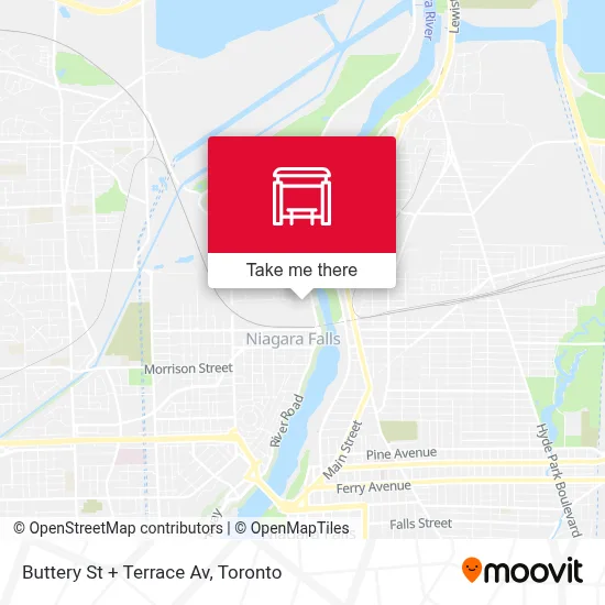 Buttery St + Terrace Av map