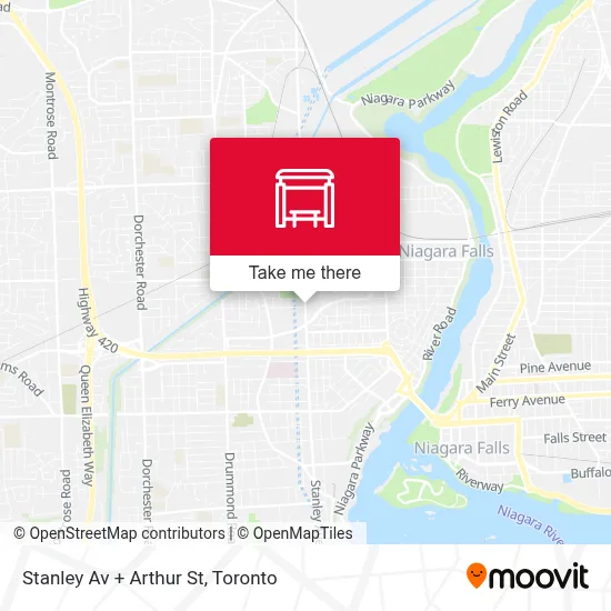 Stanley Av + Arthur St map