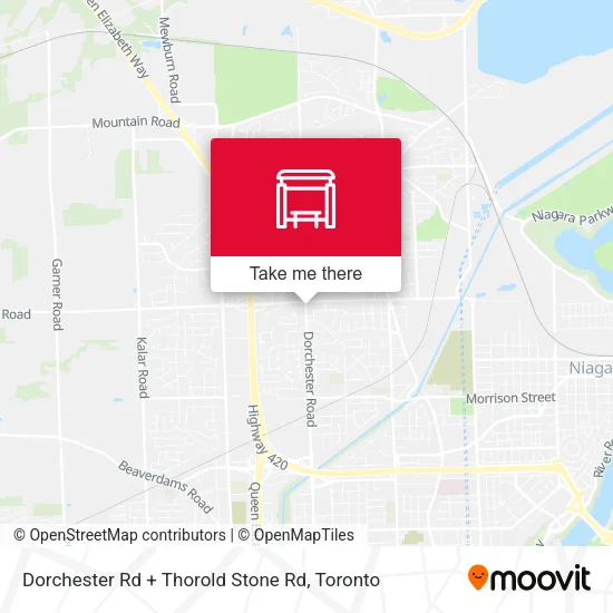 Dorchester Rd + Thorold Stone Rd map