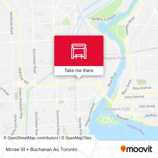 Mcrae St + Buchanan Av map