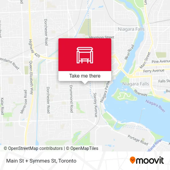 Main St + Symmes St map