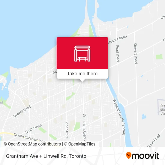 Grantham Ave + Linwell Rd map