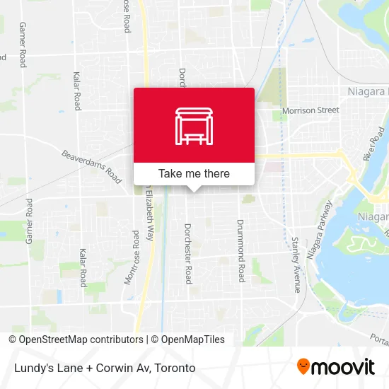 Lundy's Lane + Corwin Av map
